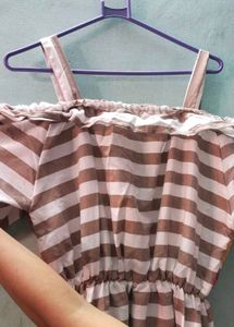 Off shoulder with straps and half sleeves