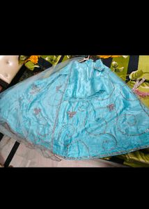 new Blue Embellished Lehenga