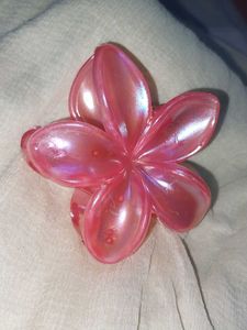 Pink Flower Hair Clip