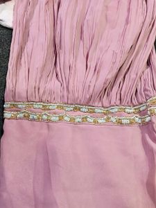 Embroidered Lavender Fabric