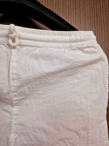 White Stretchable Pants For Women | 34