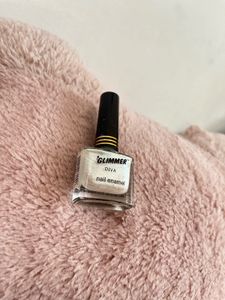 GLIMMER Ivory Silver Nail Enamel