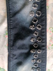 Embellished Denim Jeans