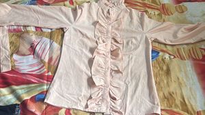 Ruffled Peach Blouse