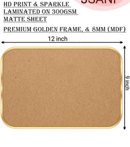 Golden Plastic Frame Of Seven Horses