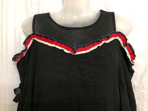 Black Cold shoulder Top