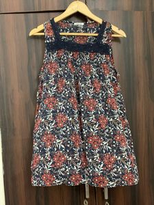 Floral Tank with Lace Trim