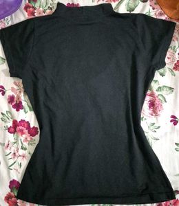 Black Mock Neck Top