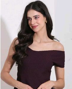 Burgundy Off-Shoulder Top