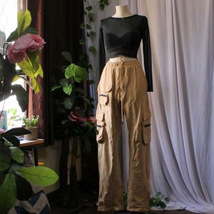Beige Cargo Pants