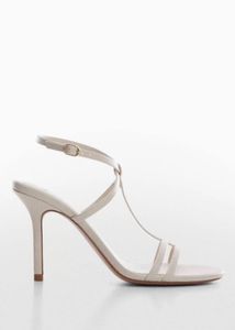MANGO White Strappy Heels