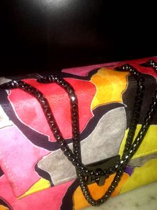 Abstract Colorblock Clutch