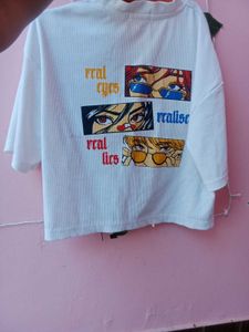 New White Crop Top For Women