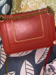 Elegant Red Snake Clasp Bag