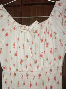 Floral White Dress