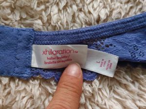 Navy Lace Halter Bralette