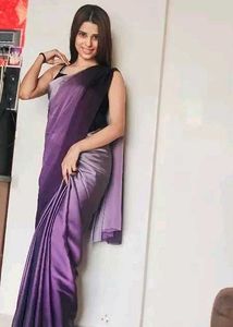 Beautiful 😍 Purple Shade Alia Style Saree 😍💞