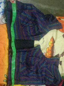 Navy blue. silk cotton daily wear blouse