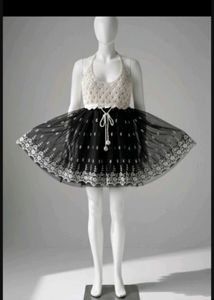 Crochet Top Tulle Dress
