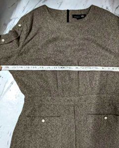 Korean Pocket Knee Length Dress