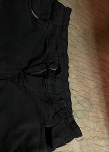 Black Denim Shorts
