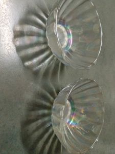 Holographic Glass Bowls Set Of 2