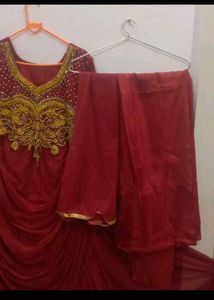 Elegant Red Ethnic Gown