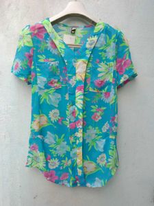 New With Tag Korean Blue Art Pullover