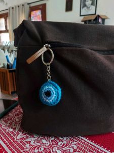 Evil Eye Crochet Keychain