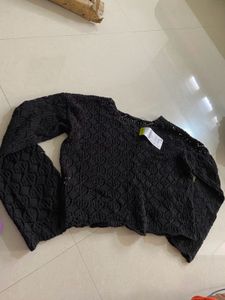 Zudio Black Crochet Top