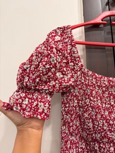 Floral Smocked Crop Top