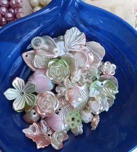 pastel pink-green beads soup
