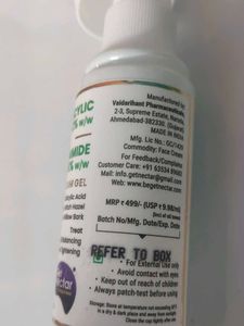 Get Nectar Salicylic Acid Niacinamide Cream Gel