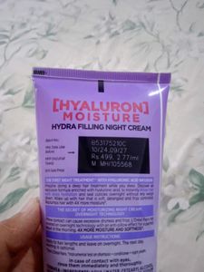 Hydra Filling Night Cream( Frizz Free Hair)