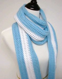 Striped Crochet Scarf