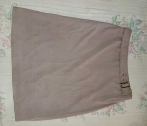 Vintage Taupe Belted Skirt