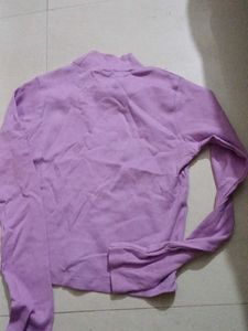 Cute Purple Long Sleeve Top