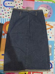 Denim Skirt with Embellishments