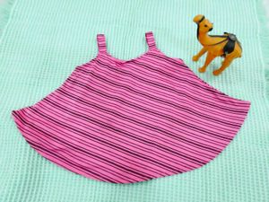 Pink &amp; Black Striped Girls&#39; Dress