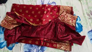 Elegant Maroon Saree