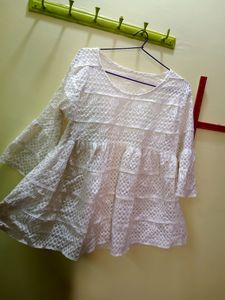 Peplum Netted Top/Tunic