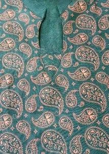 Green Paisley winter Kurta Set
