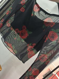 New Me Black Sheer Mesh Long Sleeve Top