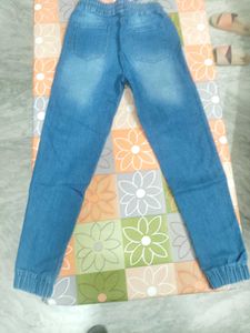 Blue Denim Joggers