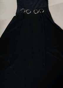 Black Dress with Ring Detail Belt