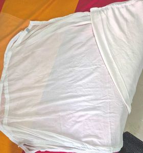Elegant White Georget Shawl