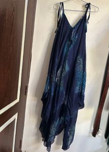 Flowy Navy Print Dress