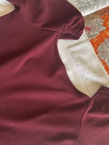 Burgundy Peplum Top