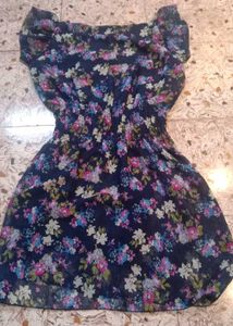Fitted Floral Print Mini Dress