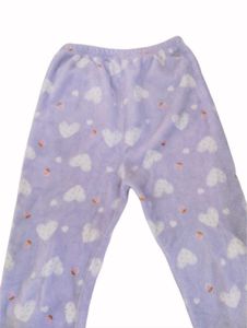 Lavender Heart Shaped Furry Velvet Pyjama